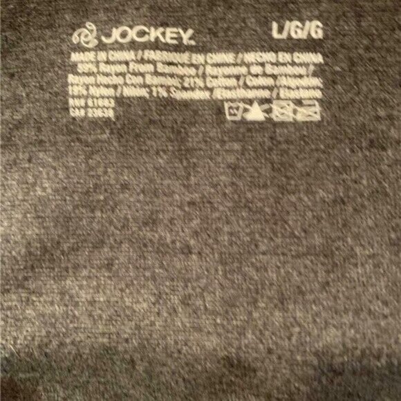 Jockey L Charcoal Heather Scoop Neck Non Adjustable Straps Layering Camisole Top - Picture 5 of 5